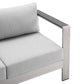 Modway Shore Sunbrella® Fabric Aluminum Outdoor Patio Loveseat FredCo