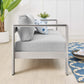Modway Shore Sunbrella® Fabric Aluminum Outdoor Patio Loveseat FredCo