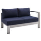 Modway Shore Sunbrella® Fabric Aluminum Outdoor Patio Right-Arm Loveseat FredCo