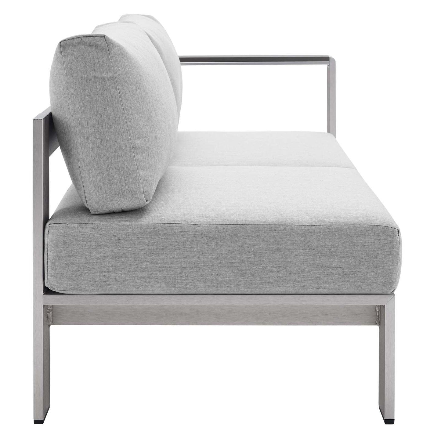 Modway Shore Sunbrella® Fabric Aluminum Outdoor Patio Right-Arm Loveseat FredCo