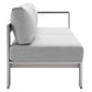 Modway Shore Sunbrella® Fabric Aluminum Outdoor Patio Right-Arm Loveseat FredCo