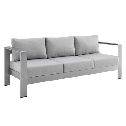 Modway Shore Sunbrella® Fabric Aluminum Outdoor Patio Sofa FredCo