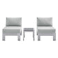 Modway Shore Sunbrella® Fabric Outdoor Patio Aluminum 3 Piece Set, EEI-4312 FredCo