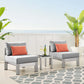 Modway Shore Sunbrella® Fabric Outdoor Patio Aluminum 3 Piece Set, EEI-4312 FredCo