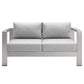 Modway Shore Sunbrella® Fabric Outdoor Patio Aluminum 3 Piece Set, EEI-4313 FredCo