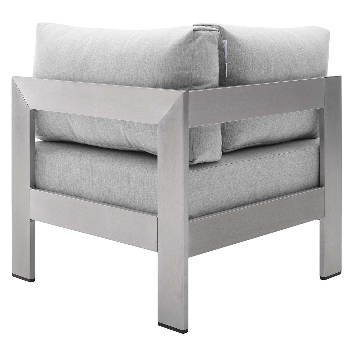 Modway Shore Sunbrella® Fabric Outdoor Patio Aluminum 4 Piece Sectional Sofa Set FredCo