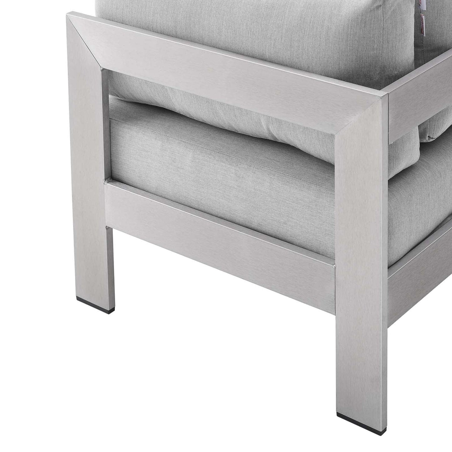 Modway Shore Sunbrella® Fabric Outdoor Patio Aluminum 4 Piece Sectional Sofa Set FredCo