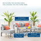 Modway Shore Sunbrella® Fabric Outdoor Patio Aluminum 4 Piece Set, EEI-4315 FredCo