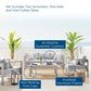 Modway Shore Sunbrella® Fabric Outdoor Patio Aluminum 4 Piece Set, EEI-4316 FredCo