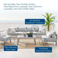 Modway Shore Sunbrella® Fabric Outdoor Patio Aluminum 5 Piece Sectional Sofa Set, EEI-4318 FredCo