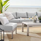 Modway Shore Sunbrella® Fabric Outdoor Patio Aluminum 5 Piece Sectional Sofa Set, EEI-4318 FredCo