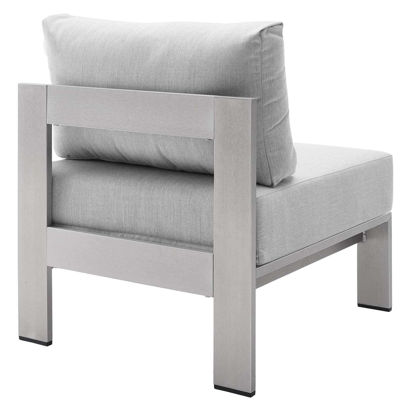 Modway Shore Sunbrella® Fabric Outdoor Patio Aluminum 6 Piece Sectional Sofa Set FredCo