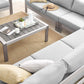 Modway Shore Sunbrella® Fabric Outdoor Patio Aluminum 6 Piece Sectional Sofa Set FredCo