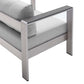 Modway Shore Sunbrella® Fabric Outdoor Patio Aluminum 7 Piece Sectional Sofa Set FredCo