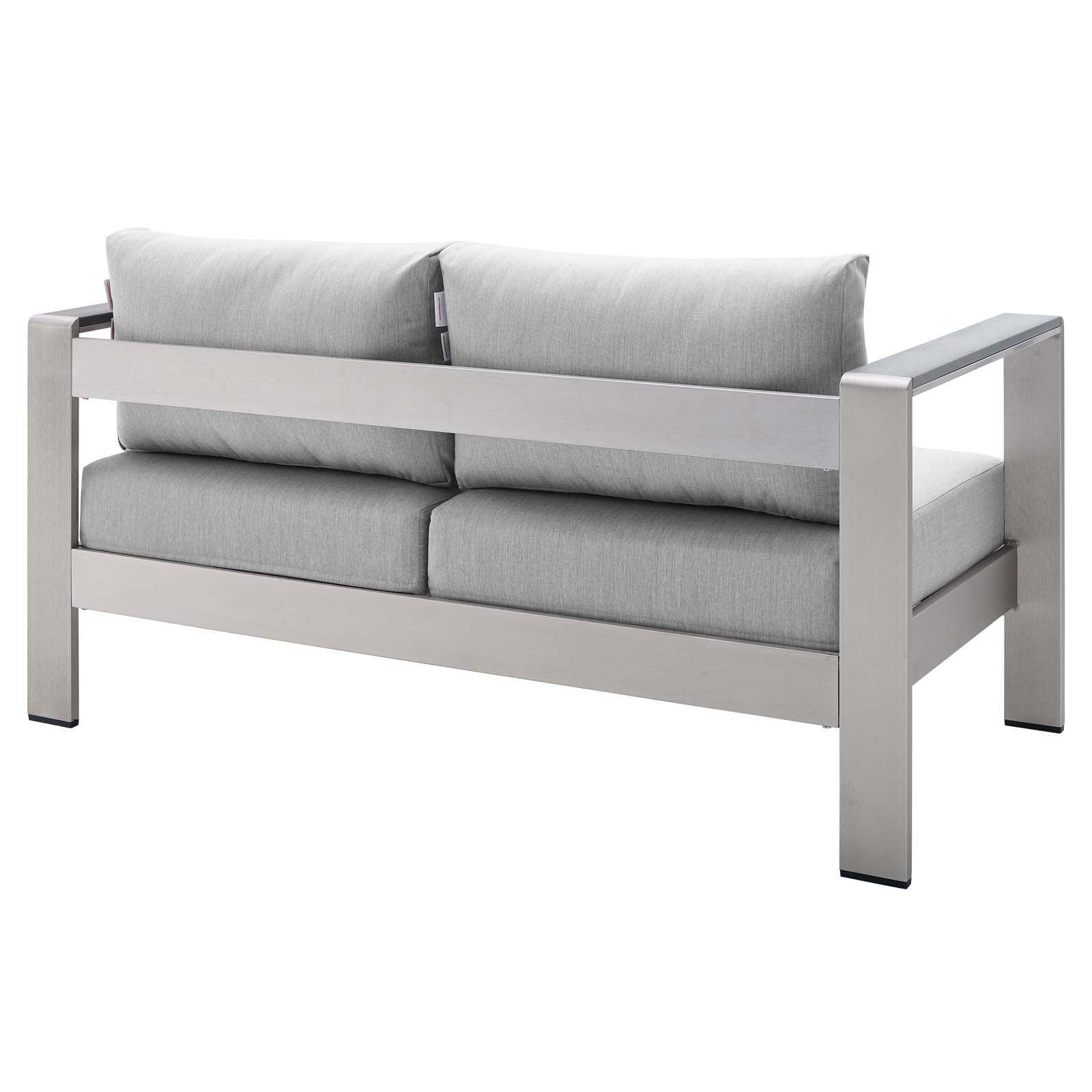 Modway Shore Sunbrella® Fabric Outdoor Patio Aluminum 7 Piece Set FredCo