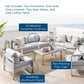 Modway Shore Sunbrella® Fabric Outdoor Patio Aluminum 7 Piece Set FredCo