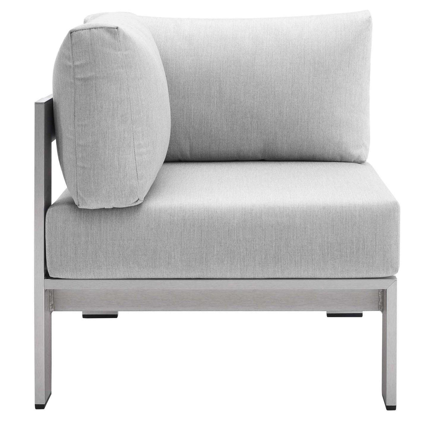 Modway Shore Sunbrella® Fabric Outdoor Patio Aluminum 8 Piece Sectional Sofa Set FredCo