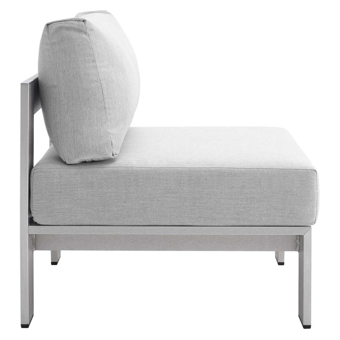 Modway Shore Sunbrella® Fabric Outdoor Patio Aluminum 9 Piece Sectional Sofa Set FredCo