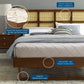Modway Sidney Cane and Wood Full Platform Bed With Angular Legs FredCo