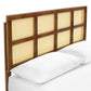 Modway Sidney Cane and Wood Full Platform Bed With Angular Legs FredCo