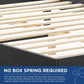 Modway Sidney Cane and Wood King Platform Bed With Angular Legs FredCo