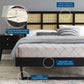 Modway Sidney Cane and Wood King Platform Bed With Angular Legs FredCo