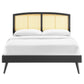 Modway Sierra Cane and Wood Full Platform Bed With Splayed Legs FredCo