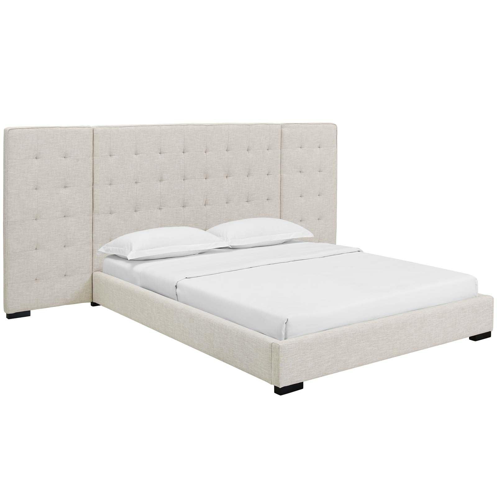 Modway Sierra Queen Upholstered Fabric Platform Bed FredCo