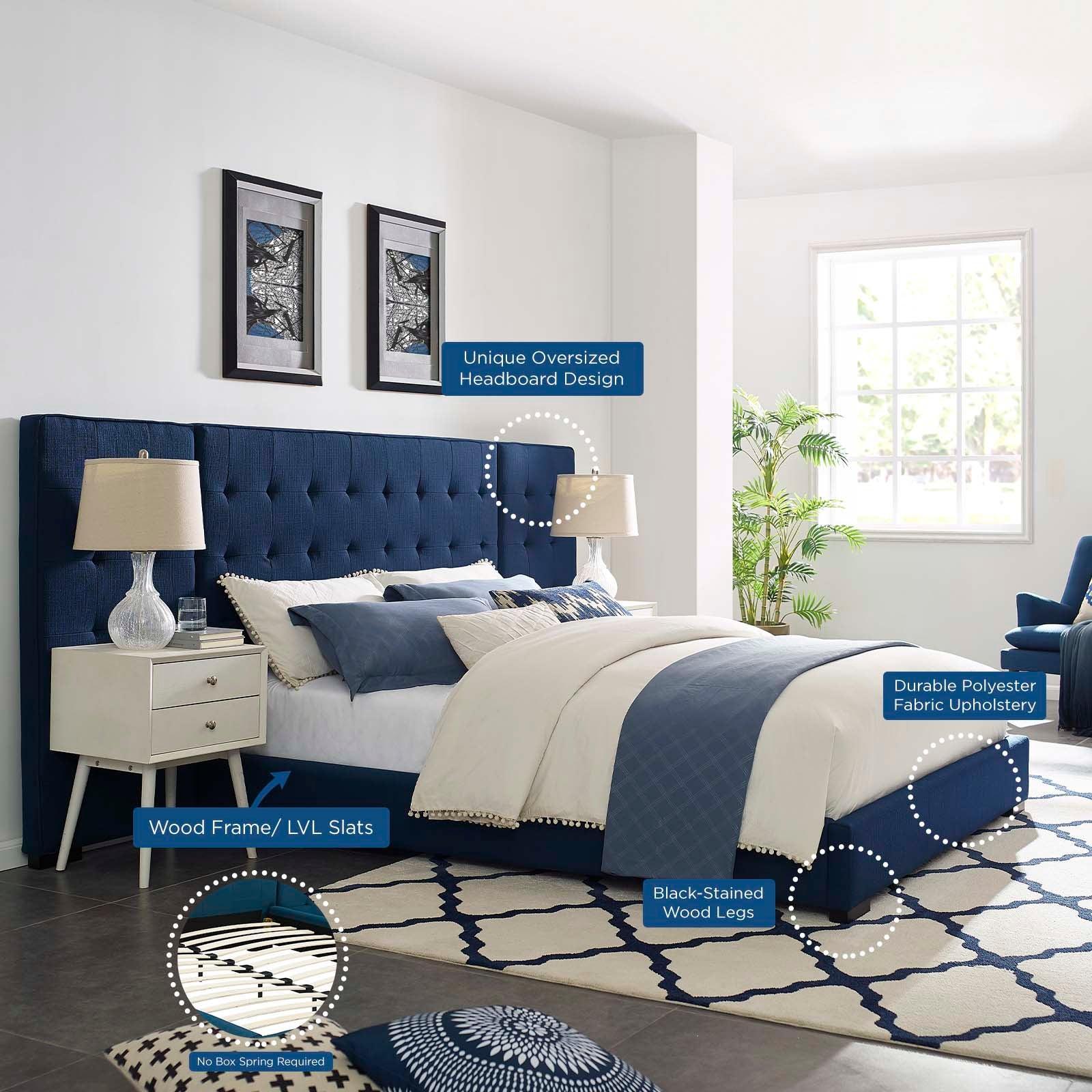 Modway Sierra Queen Upholstered Fabric Platform Bed FredCo