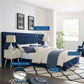 Modway Sierra Queen Upholstered Fabric Platform Bed FredCo