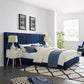 Modway Sierra Queen Upholstered Fabric Platform Bed FredCo