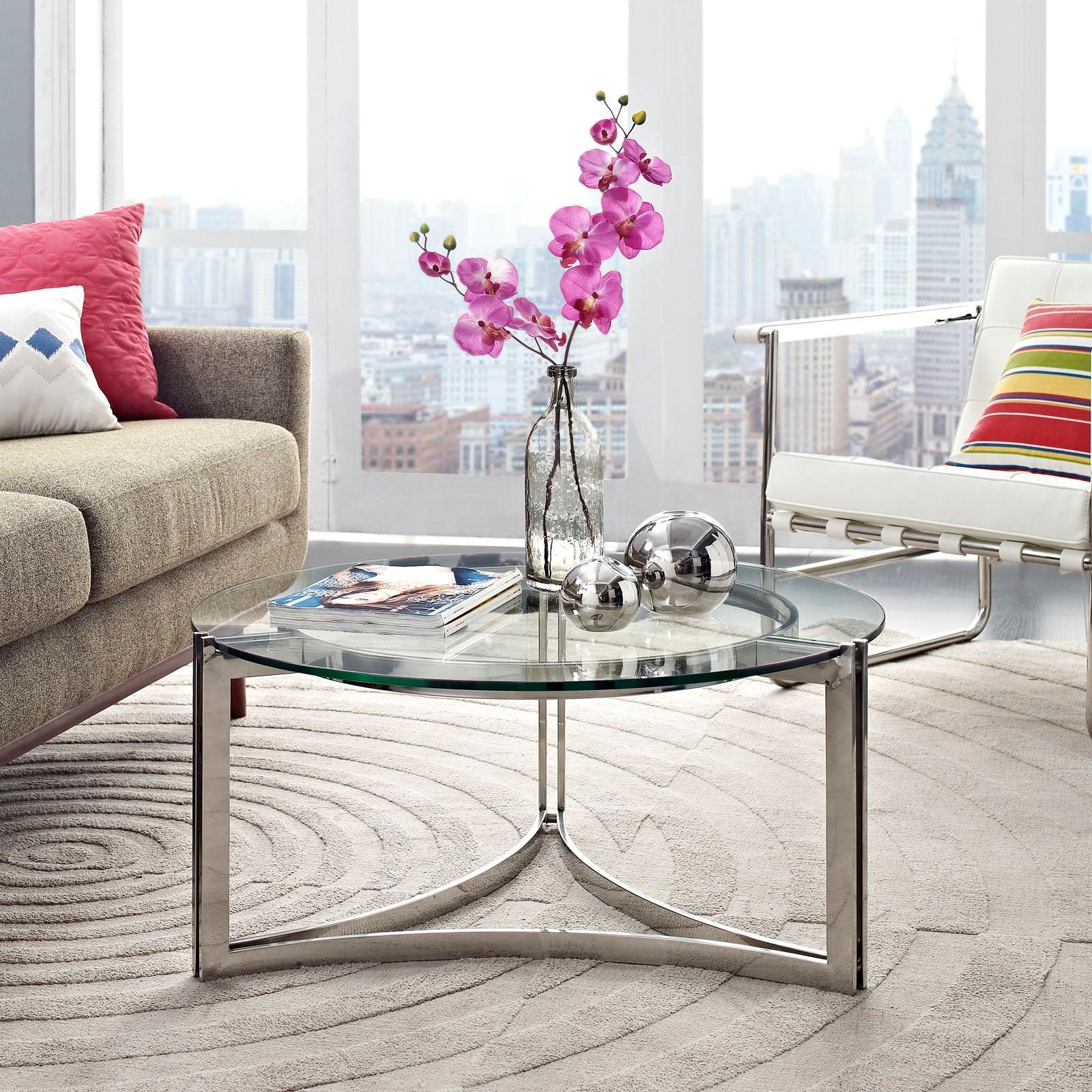 Modway Signet Stainless Steel Coffee Table FredCo