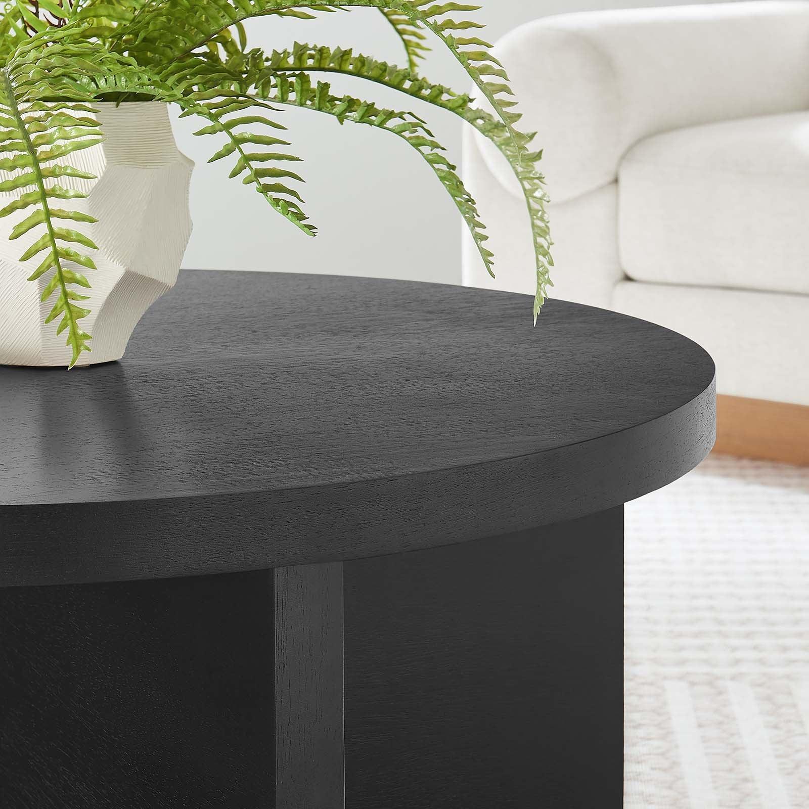 Modway Silas Round Wood Coffee Table FredCo