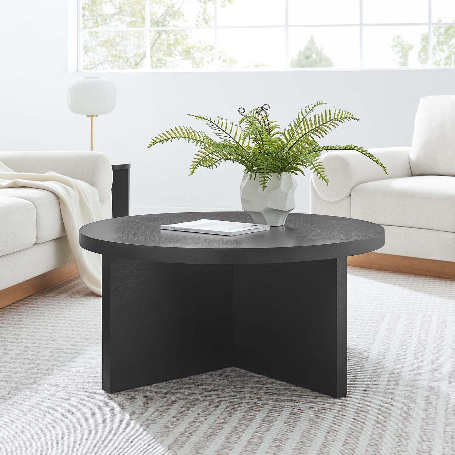 Modway Silas Round Wood Coffee Table FredCo