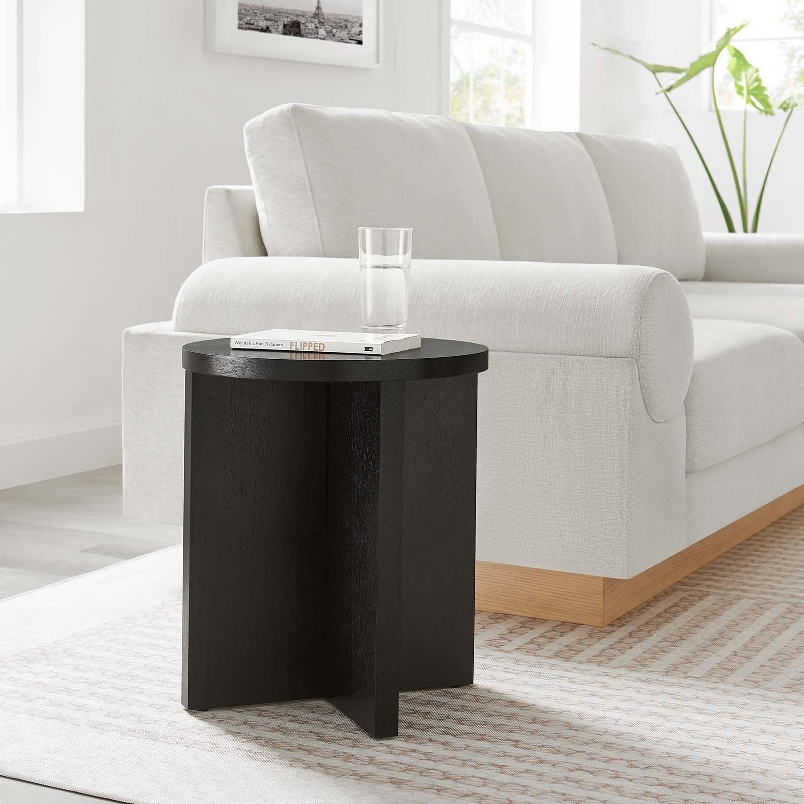 Modway Silas Round Wood Side Table FredCo