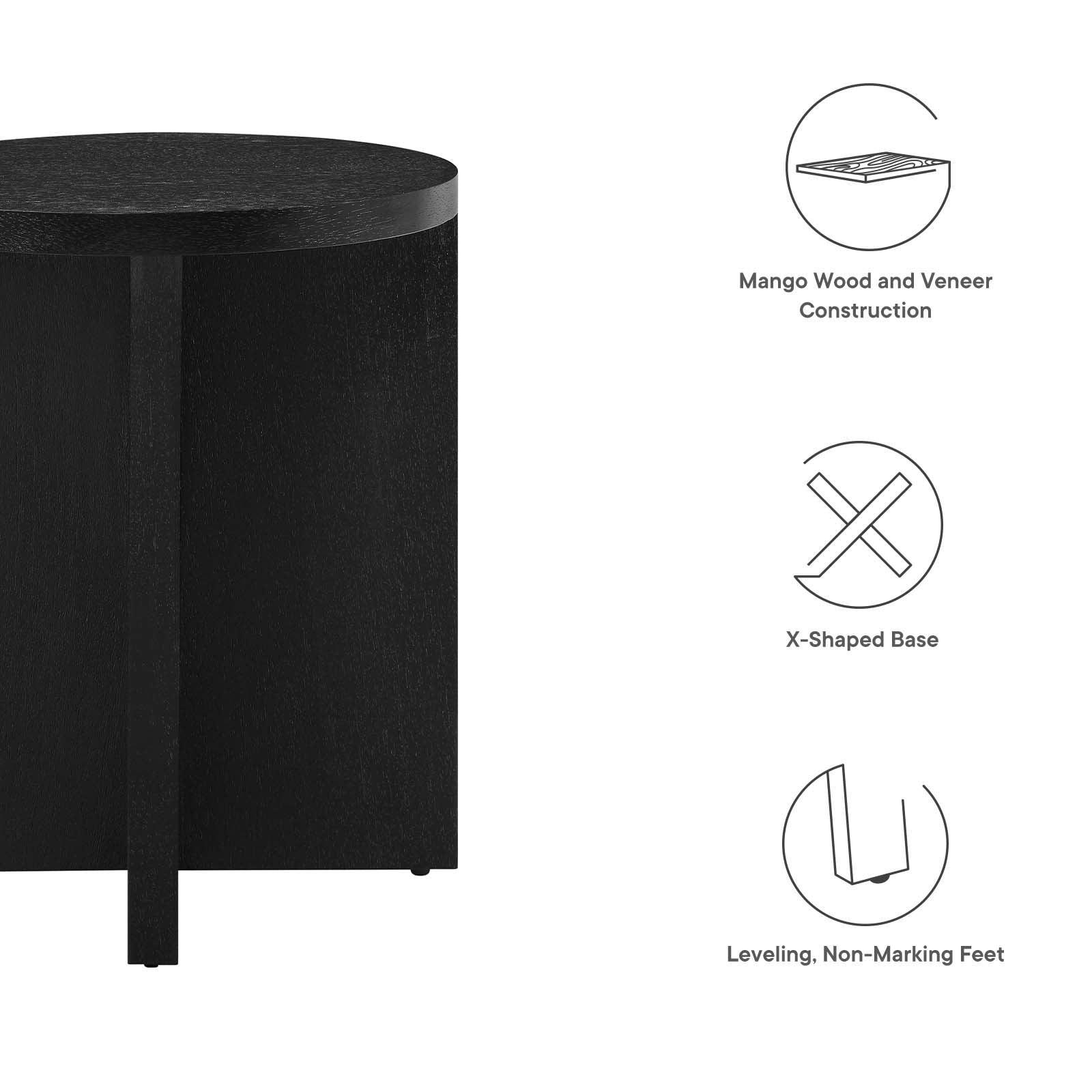 Modway Silas Round Wood Side Table FredCo
