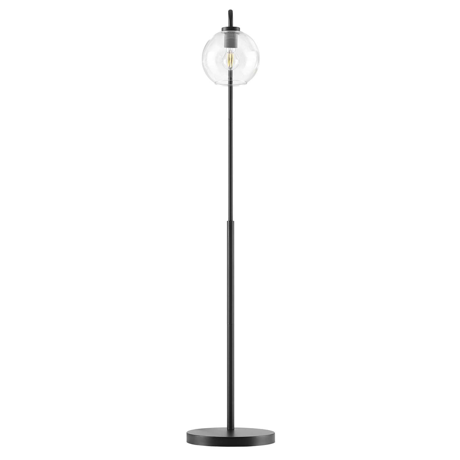 Modway Silo Glass Globe Glass and Metal Floor Lamp FredCo