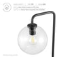 Modway Silo Glass Globe Glass and Metal Floor Lamp FredCo