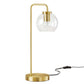 Modway Silo Glass Globe Glass and Metal Table Lamp FredCo