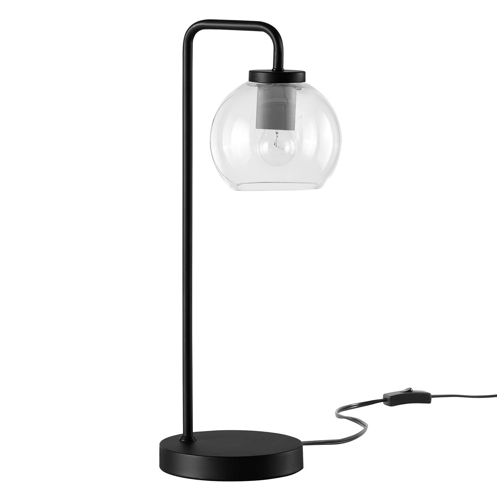 Modway Silo Glass Globe Glass and Metal Table Lamp FredCo
