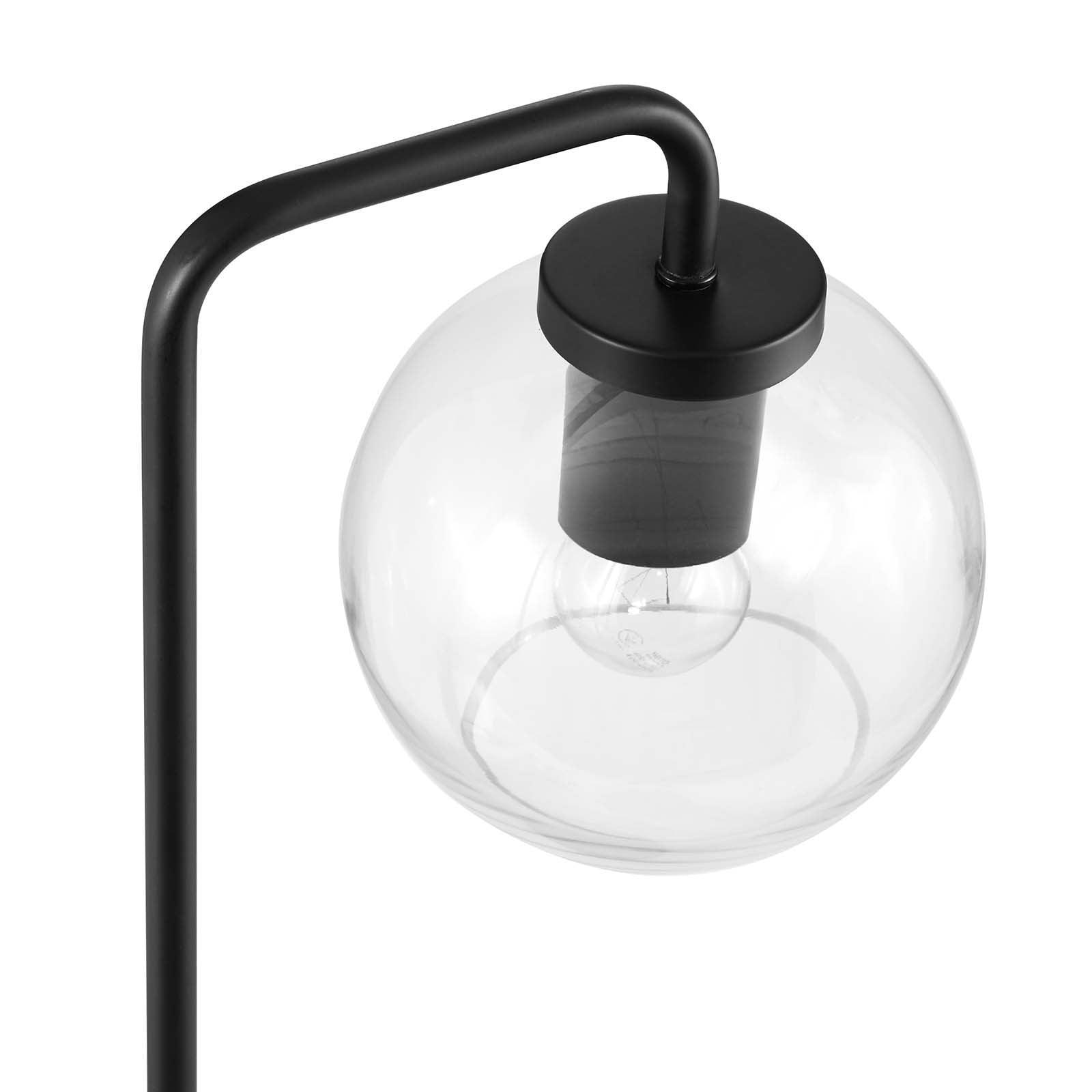 Modway Silo Glass Globe Glass and Metal Table Lamp FredCo