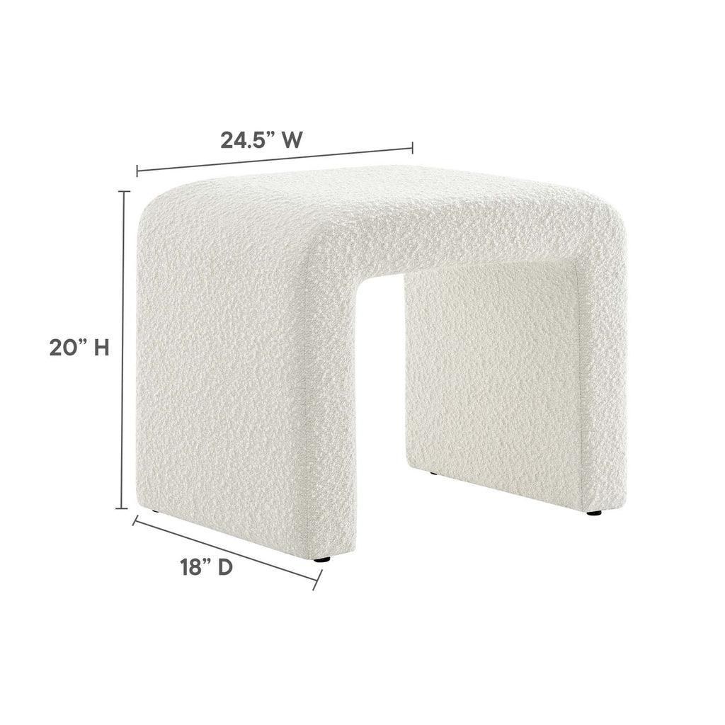 Modway Simba Boucle Fabric Waterfall Stool FredCo