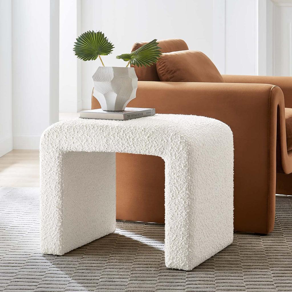 Modway Simba Boucle Fabric Waterfall Stool FredCo