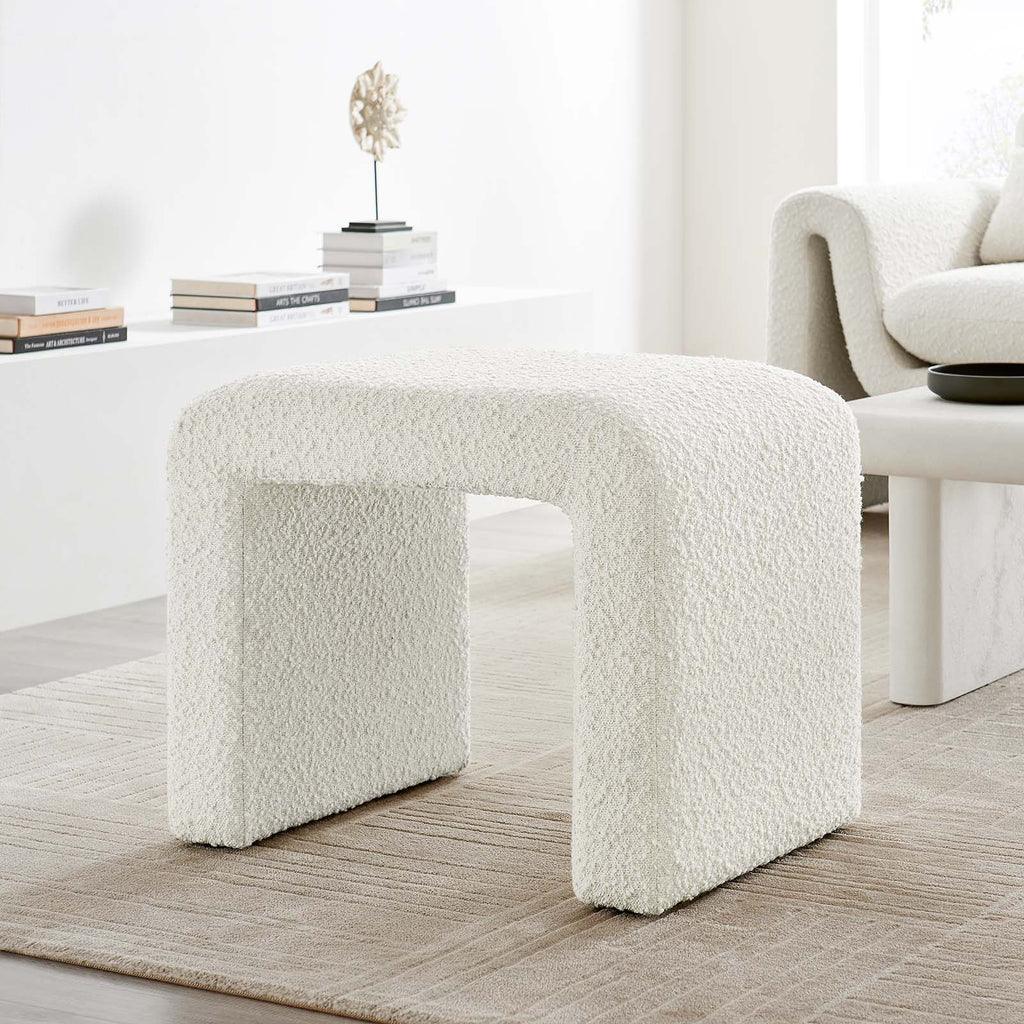 Modway Simba Boucle Fabric Waterfall Stool FredCo