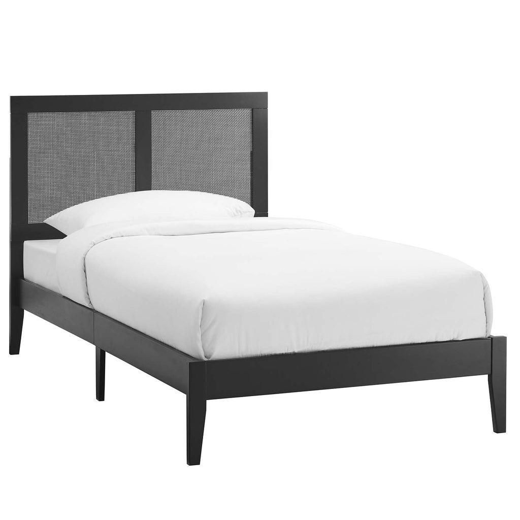 Modway Sirocco Rattan and Wood Platform Bed FredCo