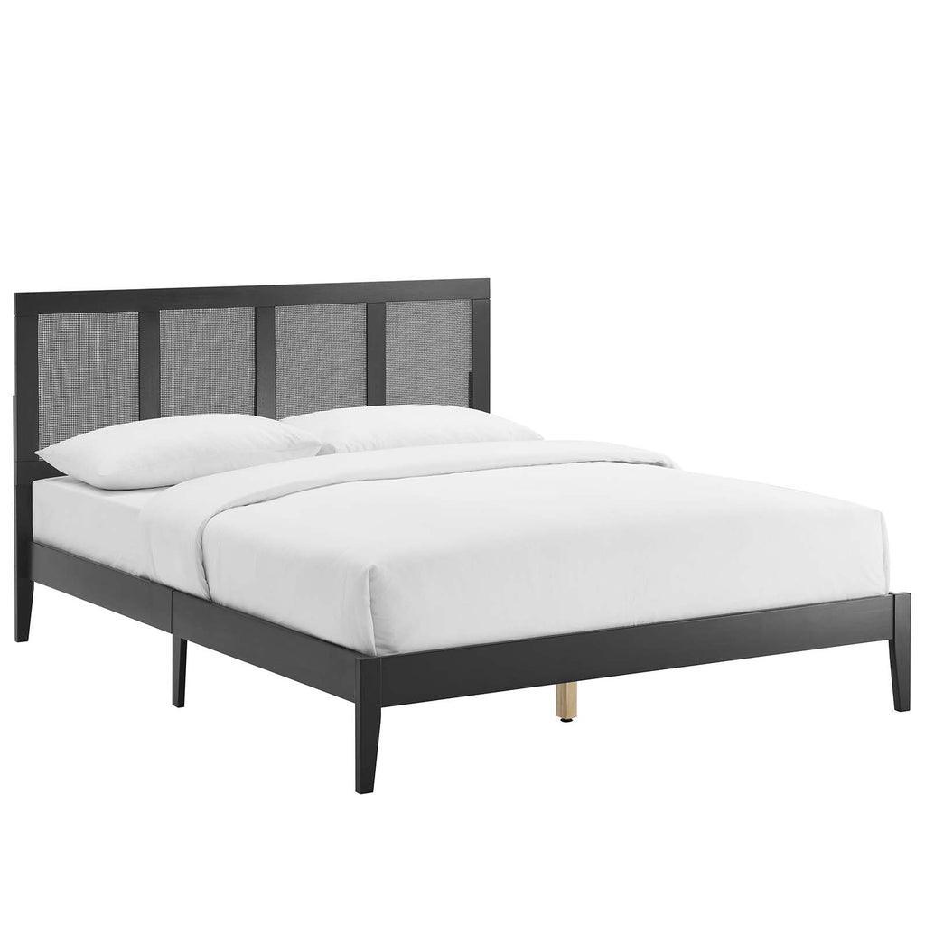 Modway Sirocco Rattan and Wood Platform Bed FredCo