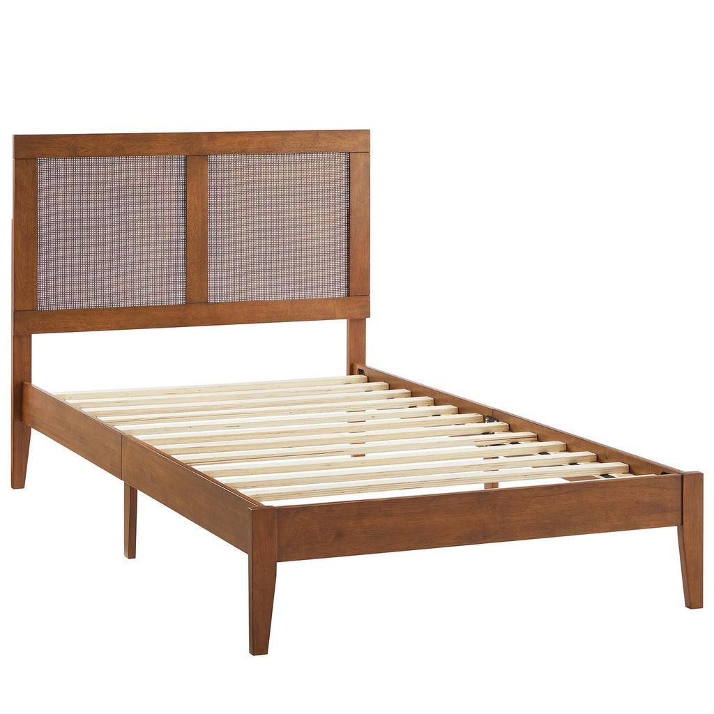 Modway Sirocco Rattan and Wood Platform Bed FredCo
