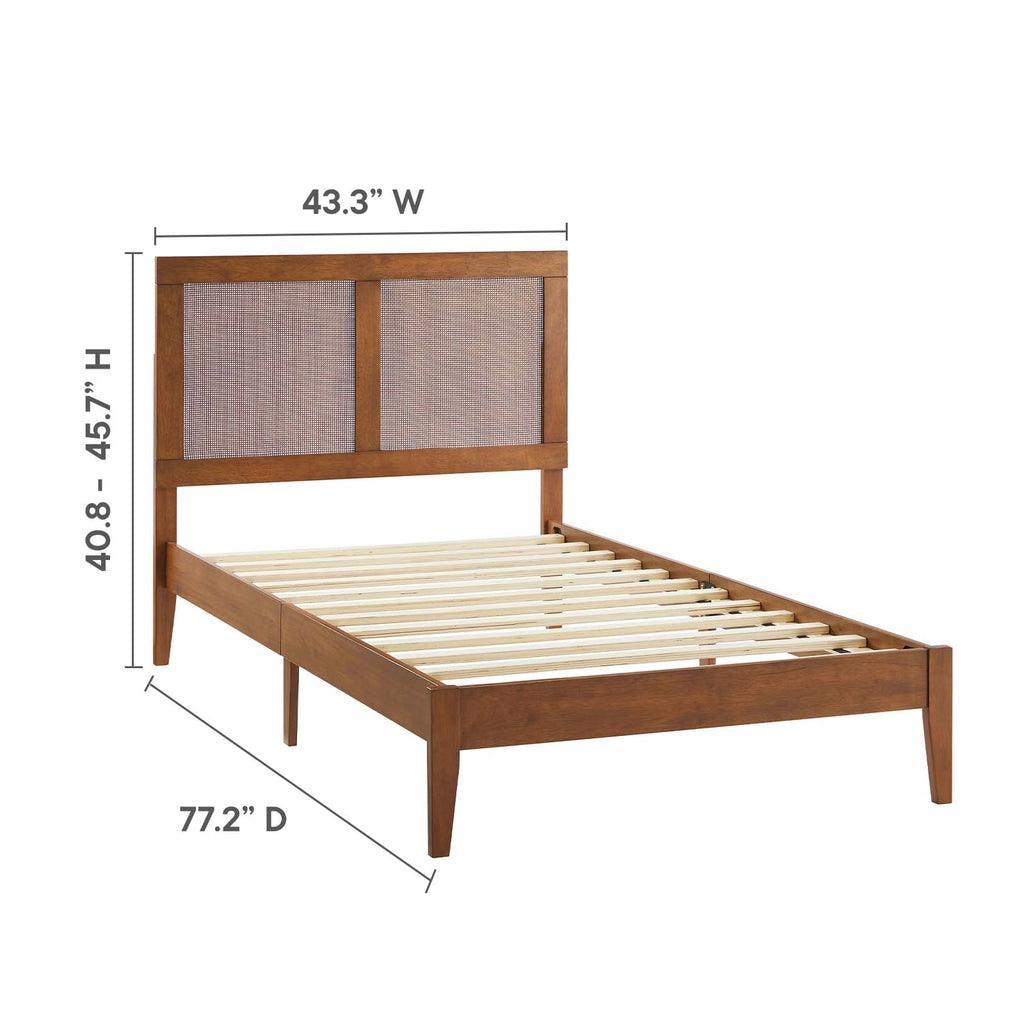 Modway Sirocco Rattan and Wood Platform Bed FredCo