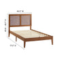 Modway Sirocco Rattan and Wood Platform Bed FredCo