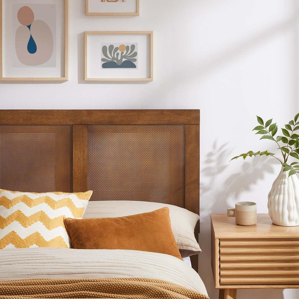 Modway Sirocco Rattan and Wood Platform Bed FredCo